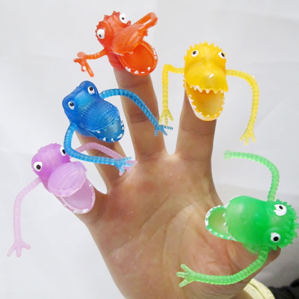 10Pcs/Set Finger Puppets Plastic Dinosaur Finger Toys Mini Gashapon Kids Toys 9U 