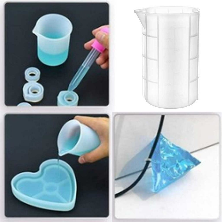 7 Pieces Large Silicone Measuring Cups 700ml and 100ml Resin Mixing Po —  CHIMIYA