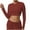 Red, variant on Lenpel Women's Crop Tops Long Sleeve Crew Neck Solid Color Cropped T Shirts Workout Gym Tees Casual Athletic Blouses(Yellow,X-Large)