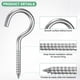 thumbnail image 2 of Uxcell 10-Pack Ganchos Tornillo, M4 2" 304 Acero Inoxidable Pesado Autoperforante Ojos Tornillos Ganchos de Techo [Plateado], 2 of 7
