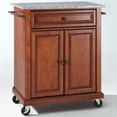 thumbnail image 4 of Crosley Gray Granite Top Portable Kitchen Cart in Cherry, 4 of 7