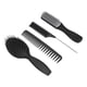 thumbnail image 4 of Juego de peines multifuncionales para el cabello, peine de cola de 9 filas, peine de doble diente, herramientas de peinado, conjunto negro, 4 Uds., 4 of 14