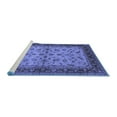 thumbnail image 2 of Ahgly Company Machine Washable Indoor Rectangle Oriental Blue Traditional Area Rugs, 7' x 9', 2 of 4