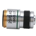 thumbnail image 3 of Standard Objective Lens, Microscope Objective Wide Field   for Biological Microscope 4/0.10,10/0.25,20/0.40, 3 of 8