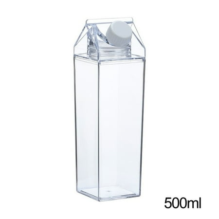 

0.5L/1L Net Red Plastic Square Milk Cup Reusable Kettle