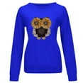 thumbnail image 3 of TIHLMK Sweatshirt Hoodies Women O-neck Lovely Owl Printing Comfortable Long Sleeves Sweatshirt Tops Blue, 3 of 4