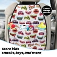 thumbnail image 4 of Funny mouth Mats Back Seat Protectors, Car Seat Protector Vehicle Organizers Waterproof Cover Back Seat Cover for Kids with 3 Storage Pockets 2 Pack, 4 of 5