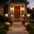 thumbnail image 1 of Solar Powered Outdoor Ironwork Rack for Courtyard Hexagonal Street Lamp for Outdoor, 1 of 8