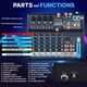 thumbnail image 2 of Pyle Mezclador de audio profesional Tablero de sonido Consola Interfaz del sistema de escritorio 8 canales USB digital Bluetooth MP3 Entrada de computadora 48 V Phantom Power Estéreo DJ Studio FX Proc, 2 of 5