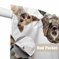 thumbnail image 4 of Cute Dogs Swag Curtains for Kitchen/Bedroom/Living Room, Animals Gypsies Bulldog Cattledogs Modern Art Scalloped Curtains 63 Inch Long, Window Swag Topper Curtains Valances 2 Panels Set 36"x63", 4 of 8