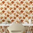 thumbnail image 2 of Ambesonne Autumnal Design Peel & Stick Wallpaper for Home, Romantic Leaves, 13"x72", Pistachio Green Cinnamon, 2 of 5