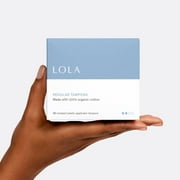LOLA Regular Tampons, Organic Cotton, Compact Plastic Applicator, 20 Count