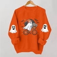 thumbnail image 4 of Women's Long Sleeve Sweatshirt Casual Crewneck Oversized Pullover Hoodies Fall Tops,XL, 4 of 8