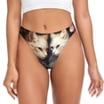 thumbnail image 1 of Balery Flower Cat Couple Tangas de Algodón para Mujer con Estampado – Ropa Interior Sexy, Transpirable, G-string-Medium, 1 of 6