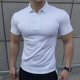 thumbnail image 2 of Camiseta con cuello para hombre, camisetas blancas, polos ajustados, camisetas lisas para hombre, ropa de gimnasio para hombre, ropa informal cómoda, talla XL, 2 of 5