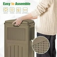 thumbnail image 4 of 30 Gallon Trash Can, Resin Outdoor Garbage Can with Lid, Waterproof Hideaway  Waste Bins for Outside Use (2 Pack, Brown), 4 of 7