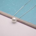 thumbnail image 3 of Collar de perlas cultivadas de agua dulce blancas para mujer, cadena de plata de ley 925, 3 of 5