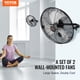 thumbnail image 2 of Ventilador de pared VEVOR, 2 unidades, 18 pulgadas, ajuste manual de inclinación de 360 grados, 3 velocidades, alta velocidad, máx. 4000 CFM, ventilador industrial de pared para interiores, comercios, 2 of 9