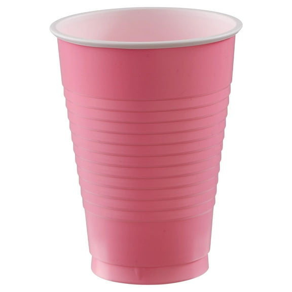 Amscan Reusable New Pink Plastic Cups, 12 Oz., 20 Ct. | Party Tableware