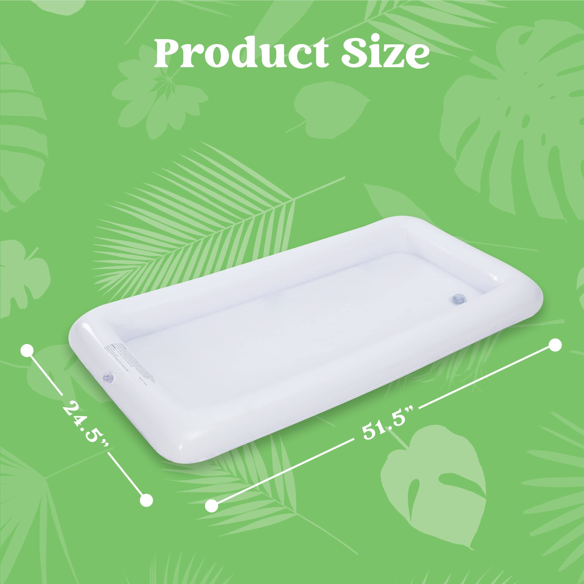 Joyfy 3 Packs Inflatable Pool Bars Cooler, Inflatable Cooler Ice Buffet Salad Serving Trays with Drain Plug for Indoor Outdoor Summer Pool Beach Luau Party