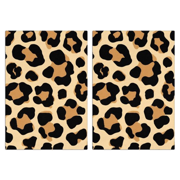 2 Pcs Funny Kitchen Towels,Leopard Print Pattern Microfiber Dish Towels,Kitchen Tea Towels,Kitchen Towel Set (18" X 26")