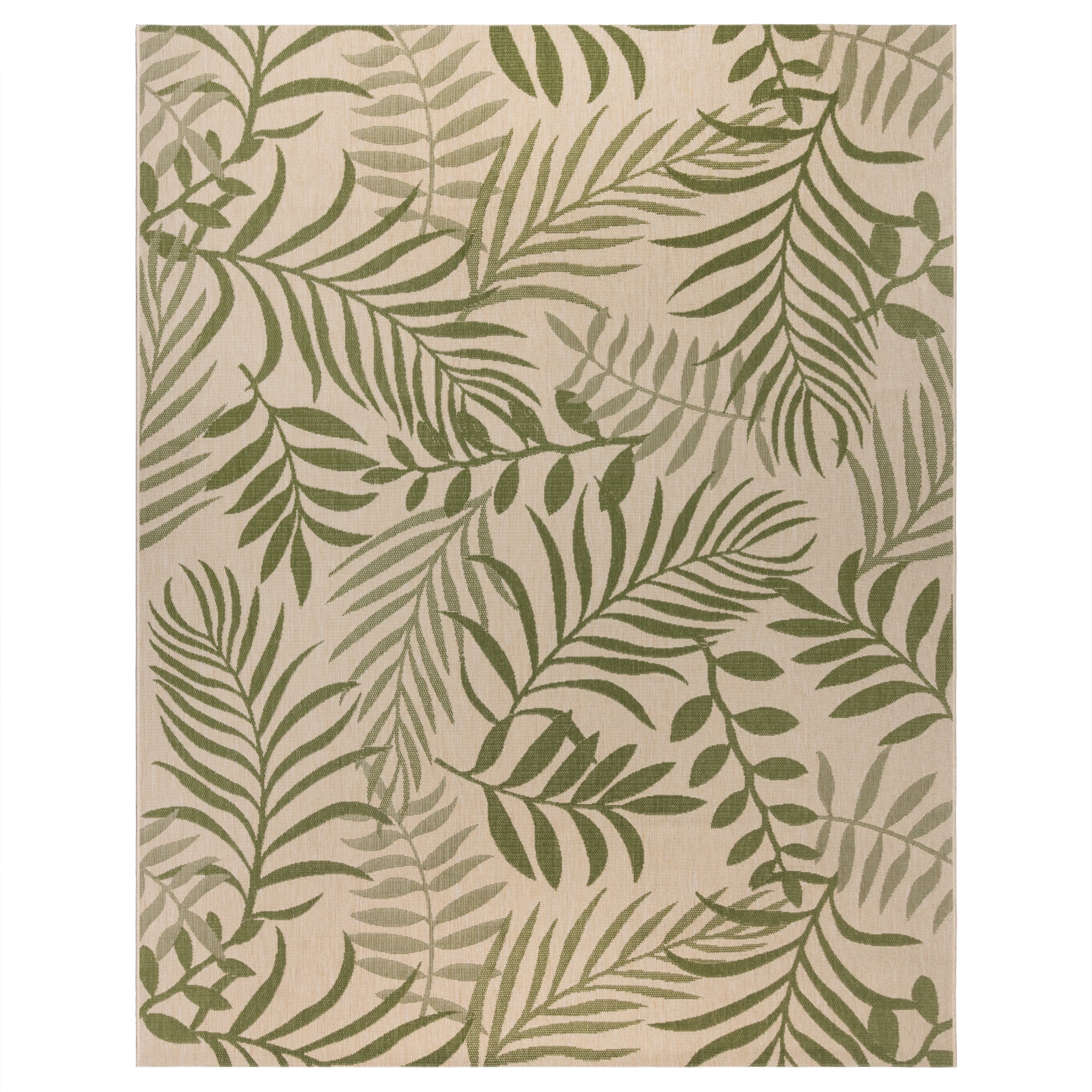 Gertmenian Paseo Akimbo Coastal Floral Sand Palm Outdoor Area Rug, 5x7