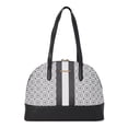 thumbnail image 4 of Time and Tru Women's 3 in 1 Satchel Bag 3-Piece Set Black Geometric, 4 of 5