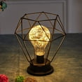 thumbnail image 4 of LINLIN Bedroom Decor Bedside Lamp, Bulb Table Lamp Metal Diamond Night Light for Weddings,Parties,Patio, Events for Indoors Outdoors,Battery Powered, 4 of 9
