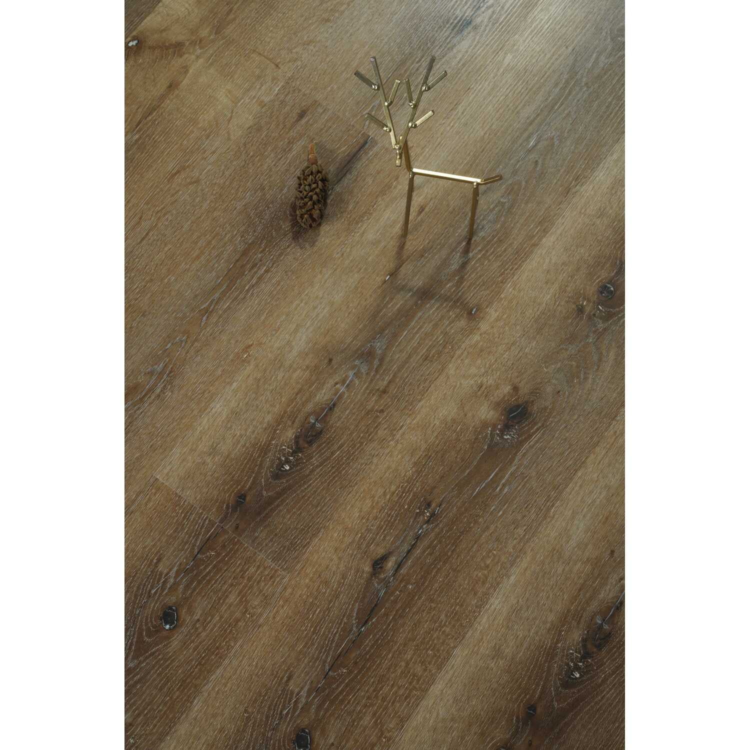 Elegant Kitchen and Bath Luxury Vinyl Flooring 7 x 48 x 5.5mm 12 mil in Hickory Oak