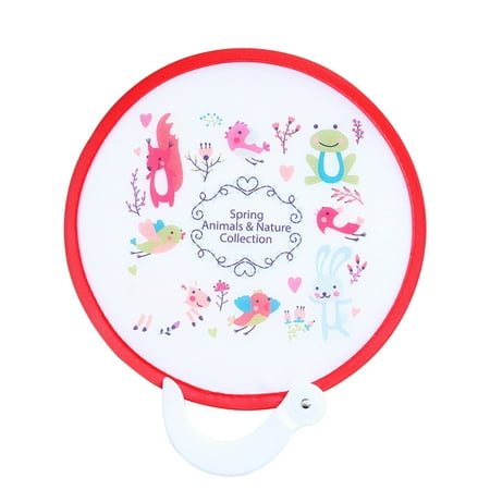 

10 PCS Round Foldable Fan Pocket Handheld Folding Fans with Pouch
