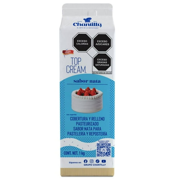 Crema para batir Chantilly Top Cream sabor nata 1 kg