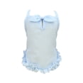thumbnail image 2 of CBFFDC Robe pour Chiot Confortable Douce Col Carré Sans Manches Imprimé à Carreaux Nœud Papillon pour Chiot, 2 of 5