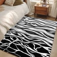 thumbnail image 4 of Area Rugs 2.7'x5', Black White Striped Carpet for Living Room Bedroom Dining Room, Farmhouse Stripes Modern Abstract Art Throw Kitchen Rugs Non Slip Washable Rectangle Indoor Outdoor Rugs, 4 of 8