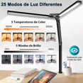 thumbnail image 4 of 288LED Lampara de Escritorio, 78CM Regulable Luz Escritorio para Oficina en Casa, 24W Más Brillante Lámpara Mesa Abrazadera con Sensor de Luz, 5 Colores/5 Brillo, Momento 40Min, 4 of 8