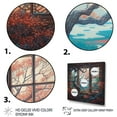thumbnail image 3 of Designart "Orange And Brown Branches In Window IV" Farm Door and Windows Wall Art For Kitchen, 3 of 5
