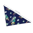 thumbnail image 3 of Naloa Astronaut Dinosaur and Space Dog Bandanas 1PC Washable Triangle Dog Scarfs Premium Durable Fabric, for Small Medium Large Dogs and Cats, 3 of 6