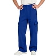 thumbnail image 3 of TKKCS Boys Cargo Sweatpants Elastic Waist Outdoor Casual Straight Leg Loose Open Bottom Pants with Zipper Pockets Blue 5-6Years, 3 of 8