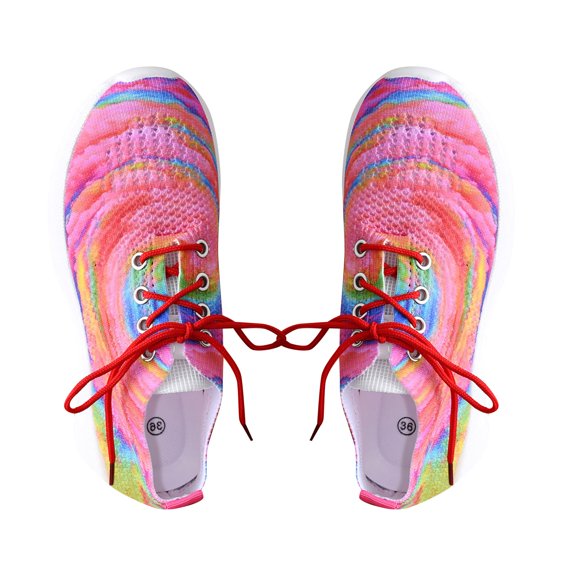 NOKIO Women's Walking Shoes Lightweight Breathable Flying Woven Mesh Upper Casual Jogging Shoes Ladies Tennis Shoes Workout Footwear Non-Slip Gym Sneakers for Women Daily Wear Sneakers