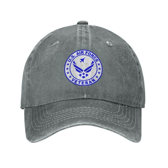 U.S. Air Force Veteran Unisex Adult Washed Denim Cotton Sport Outdoor Baseball Cap Adjustable Cowboy Baseball Hat