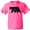 Neon Pink, variant on California Black Bear Silhouette Youth T-Shirt