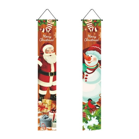 

Aufmer Christmas Hanging Decor Merry Christmas Banner Outdoor Indoor Christmas Decorations Welcome Hanging Couplet Holiday Gift Deals