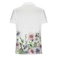 thumbnail image 5 of Hauts d'Été pour Femmes 2023 Mode Col en V Dentelle Patchwork Manches Courtes Haut Décontracté Blouse Dentelle Col en V Chemises Grande Taille pour Femmes, 5 of 5