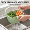 thumbnail image 6 of Foldable Hanging Sink Drain Basket Stretchable Kitchen Colander with Flip Cover Space Saving Food Strainer, Multi-functional Faucet Storage Rack Draining for Fruits Vegetables Utensils, 6 of 6