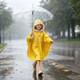 thumbnail image 3 of Fancifize Boys Girls Rain Jackets, Long Sleeve Hooded Raincoat, Kids Waterproof Windproof Outerwear 4-13 Years, 3 of 5