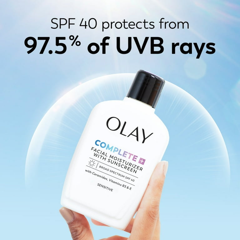 Olay Complete+ Face Moisturizer with Sunscreen SPF 40, For