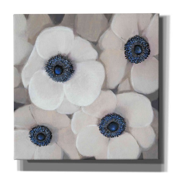 Epic Graffiti 'White Anemone II' by Tim O'Toole, Canvas Wall Art, 37"x37"