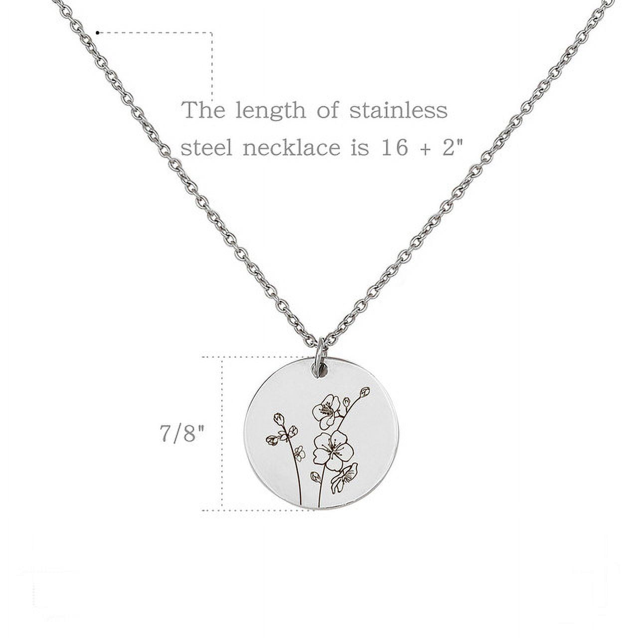Birth Flower Necklace for Mom - Flower Necklace Personalized - Birth Flower Necklace Gold - Birth Flower Jewelry - Birth Flower Gift