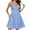 *Blue, variant on VBVC Women's Spaghetti Strap V-Neck Floral Dress , Summer Casual Dresses For Women,Ladies' Wrap Waist A Line Mini Dress with Pockets,Blue,S-2XL