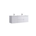 thumbnail image 4 of VSA 60" Double Sink Wall Mounting Bath Vanity in White with White countertop, 4 of 4