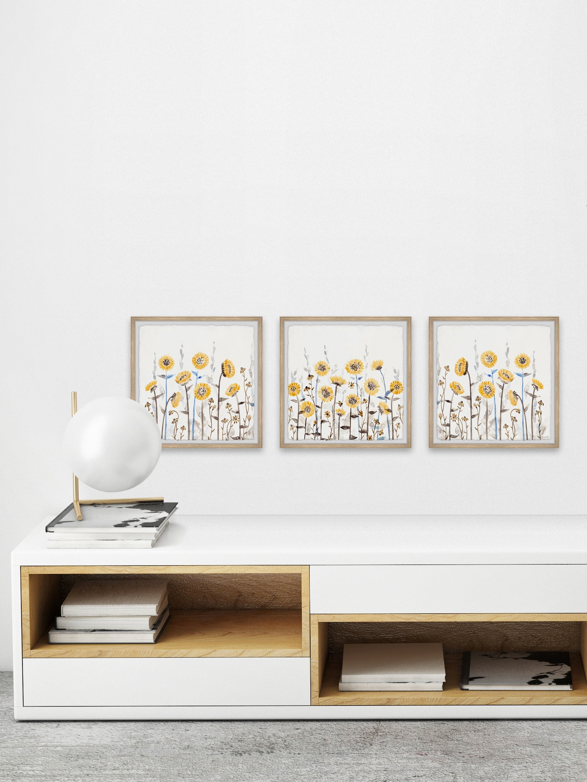 Marmont Hill Yellow Cluster Triptych